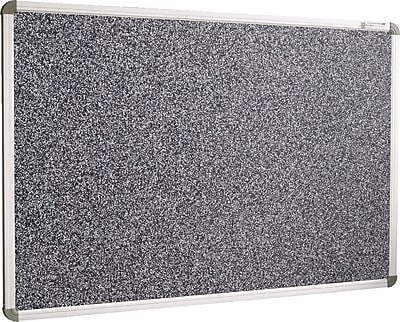Best Rite 8 W x 4 H Euro Trim Recycled Rubber Tak Black Panel Aluminum Frame Bulletin Board 13002