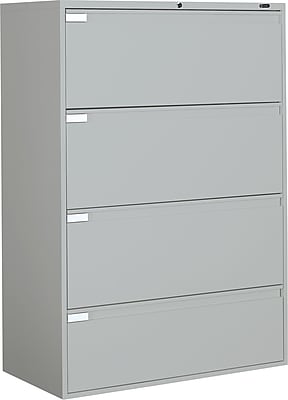 Global 9300P Series 4 Drawer Lateral File Gray Letter Legal 42 W TD9342P4F1HLGR