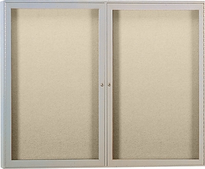 Ghent 4 x 3 Outdoor Enclosed Bulletin Board with Aluminum Frame