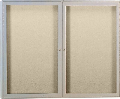 Ghent 4 x 3 Outdoor Enclosed Bulletin Board with Aluminum Frame