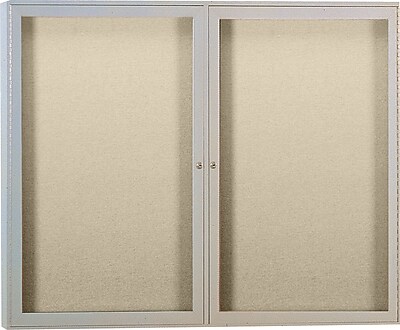 Ghent 4 x 3 Outdoor Enclosed Bulletin Board with Aluminum Frame