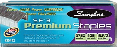 Swingline S.F. 3 Premium Staples 1 4 eg Length 3 750 Bx