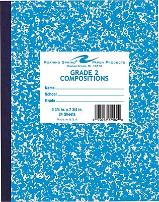 Worksheets Grade 2 Composition roaring spring composition book grade 2 ruled blue blue
