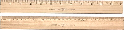 Westcott Metric Ruler with Metal Edge 12