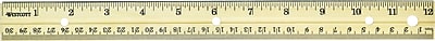 Westcott Wooden 12 Ruler English Metric 10702