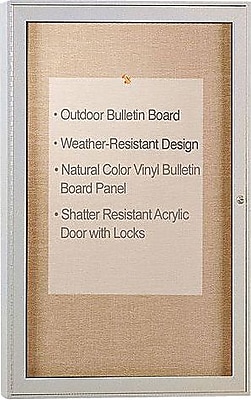 Ghent 2 x 3 Outdoor Enclosed Bulletin Board with Aluminum Frame