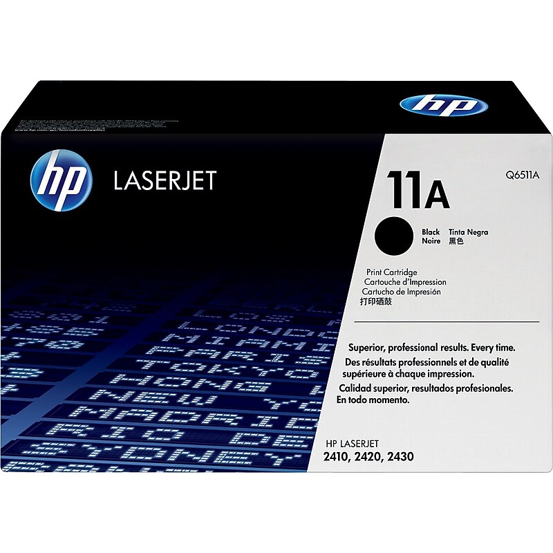 HP 11A Black Standard Yield Toner Cartridge, Prints Up to 12,000 pages (Q6511A)