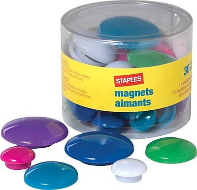 Staples Assorted Size Color Magnets 40085 CC