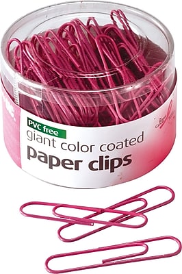 OIC Pink Ribbon Coated Paper Clips