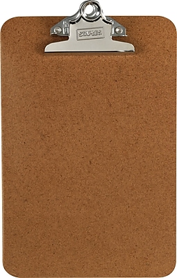 OIC Hardboard Clipboards Letter Brown 6 x 9