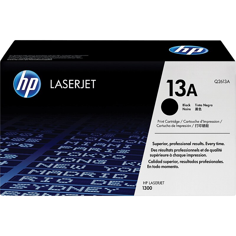 HP 13A Black Standard Yield Toner Cartridge, Prints Up to 2,500 pages (Q2613A)