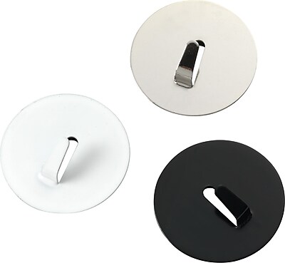 Staples Hook Magnets Black Silver White