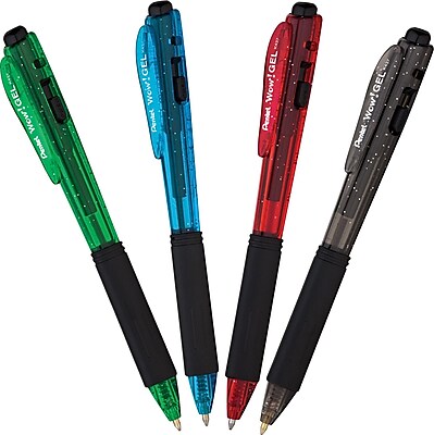 Pentel Wow! Gel Ink Pens Medium Point Assorted Colors 4 Pack