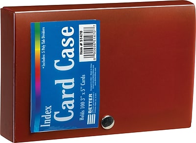 Staples Index Card Case Assorted Colors Each
