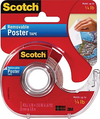 Scotch Removable Poster Tape 3 4 x 150 1 Core