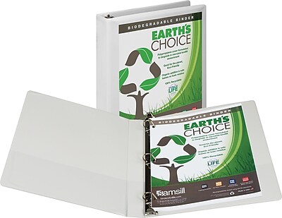 1 Samsill Earth s Choice Biodegradable Binders White