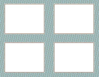 Great Papers Blue Brown Bolts 4 Up Postcards 40 Pack