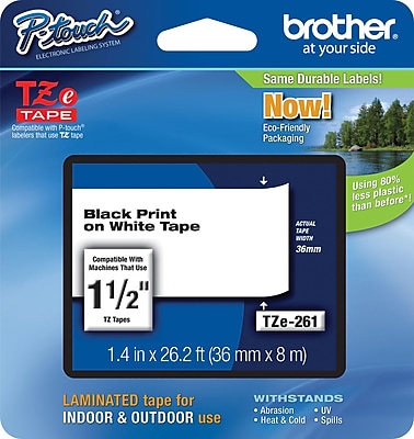 Brother TZe 261 1.5 P Touch Label Tape Black on White