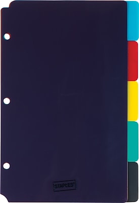 Staples 5 1 2 x 8 1 2 5 Tab Mini Tab Dividers