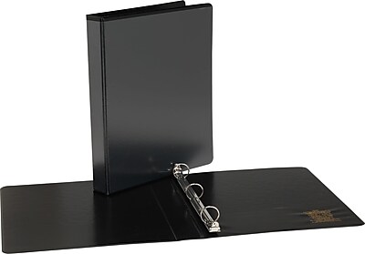 Simply .5-inch Round 3-Ring View Binder, Black (21683) | Staples®
