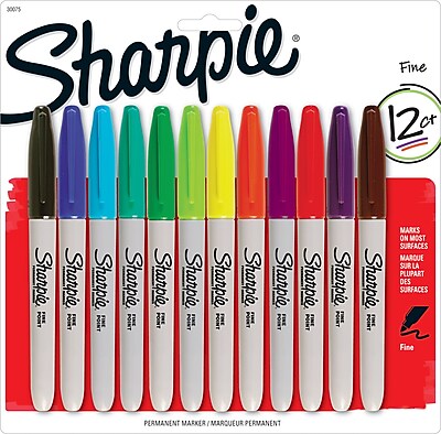 Sharpie Fine Point Permanent Markers Assorted Dozen