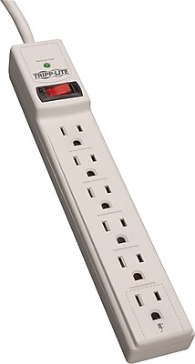 Tripp Lite 6 Outlet 790 Joule Surge Protector with 6 Cord White