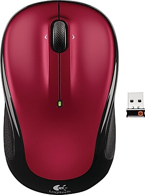 Logitech M325 Wireless Optical Mouse with Designed For Web Scrolling - Red