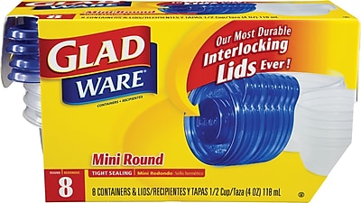 GladWare Mini Round Containers 4 oz. 8 Pack