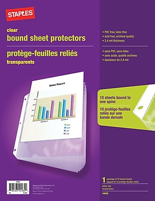 Staples Bound Sheet Protectors 1 Set 16935