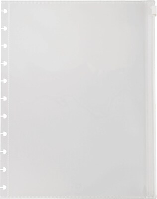 Staples Arc System Poly Zip Pockets Clear 8 1 2 x 11