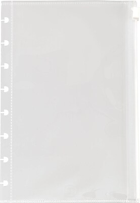 Staples Arc System Poly Zip Pockets Clear 5 1 2 x 8 1 2