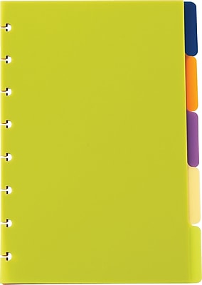 M by Staples™ Arc System Tab Dividers, Assorted Colors, 5-5/6in. x 8-1/2in.
