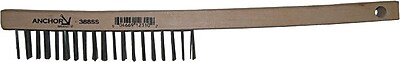 Anchor Brand Curved Wood Handle CS Bristle Hand Scratch Standard Stapled Fill Brush 4 x 18 Bristle