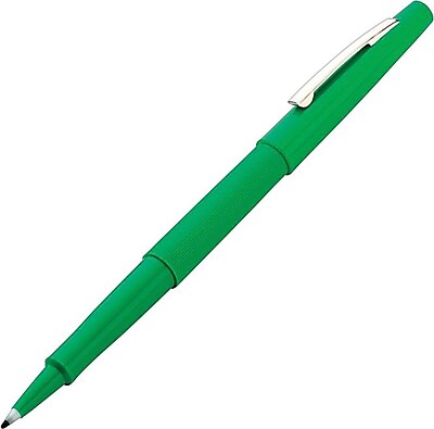 Paper Mate Flair Felt Tip Porous Point Pens Medium Point 1.0 mm Green Ink Green Barrel