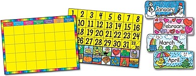 Carson-Dellosa Calendar Set: Kid-Drawn Bulletin Board Set | Staples®