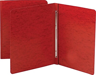 Side Opening Pressboard Report Cover Prong Fastener Letter Bright Red