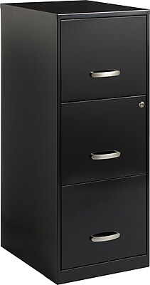 Black 2 Drawer Locking Letterlegal Size File Cabinet With