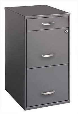 Office Designs 18 Deep 3 Drawer Utility File Cabinet Letter Size Charcoal