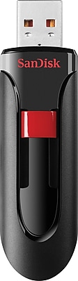 SanDisk Cruzer Glide 128GB USB 2.0 Flash Drive - Black/Red