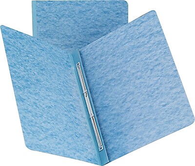 Side Opening Pressboard Report Cover Prong Fastener Letter Blue