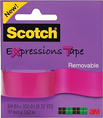 Scotch Expressions Tape Pink Removable 3 4 x300