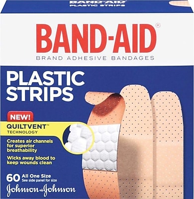 BAND AID PLASTIC 60 CT.