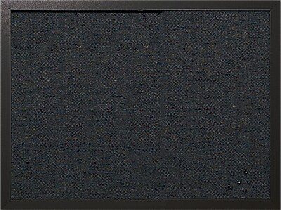 MasterVision 24 W x 18 H Designer Fabric Bulletin Board Black Frame