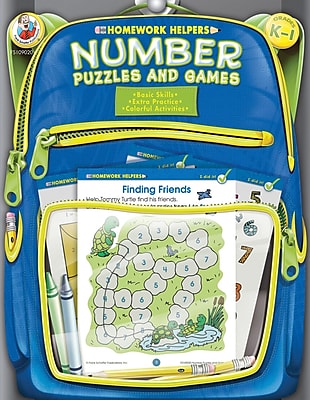 Frank Schaffer Number Puzzles and Games Workbook