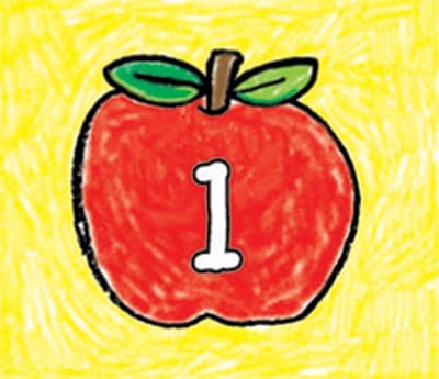Carson Dellosa Apples Kid Drawn Calendar Cover Up