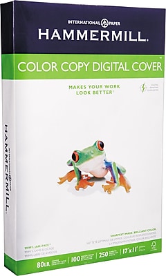 Hammermill Color Copy Digital Cover Stock White 11 W x 17 L 250 Sheets