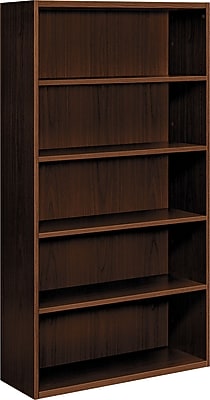 HON Arrive 5-Shelf Wood Veneer Bookcase, Shaker Cherry | Staples®