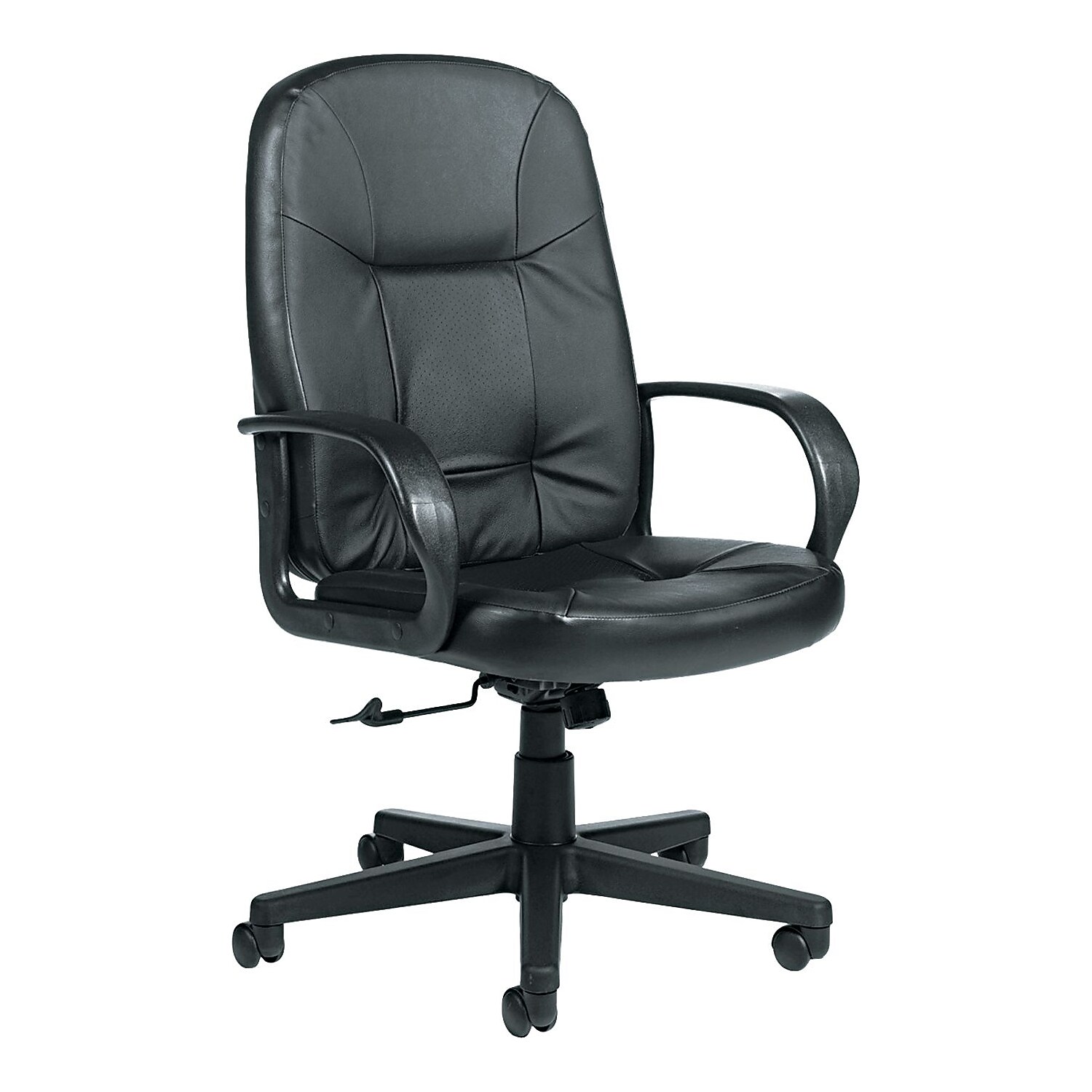 Global Arno Leather Executive High-Back Chair, Black (4003BK450550)