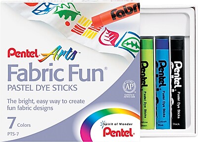 Pentel Fabric Fun Pastel Dye Stick Assorted 7 Pieces