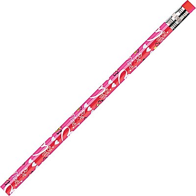 Moon Products Woodcase Pencil HB Soft No. 2 Lead Assorted Barrel Happy Valentine s Day 12 Pack